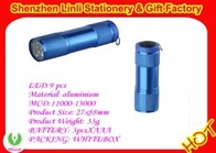alumínio cor azul 9 LED lanterna mini lanterna leve com 3pcs * pilha AAA