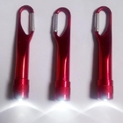 vermelho LED Metal / plástico logotipo impresso led lanterna de Chaveiros lanterna para brindes promocionais