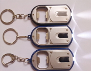 Brindes promocionais Mini Metal / plástico led chaveiros lanterna / chaveiro tocha com logotipo