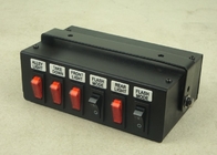 O interruptor preto da barra clara do diodo emissor de luz da carcaça de aço com a sirene para o veículo da emergência ilumina-se