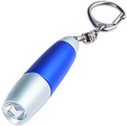 Mini mais poderoso de brindes promocionais mais brilhantes PS, porta-chaves PVC lanternas de lanterna com Led