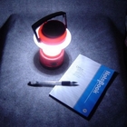 Painel solar + lanterna de acampamento do diodo emissor de luz das baterias da pilha do lítio, lâmpada portátil recarregável do diodo emissor de luz de 9leds 6lumen/led Dimmable