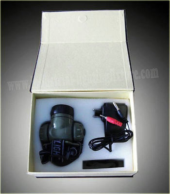 Farol recarregável 14000MCD à prova de choque do diodo emissor de luz de 1 watt, diodo emissor de luz à prova de intempéries Headtorch