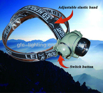 Recarregável waterproof o farol do diodo emissor de luz de um poder superior de 3 watts para o bombeiro