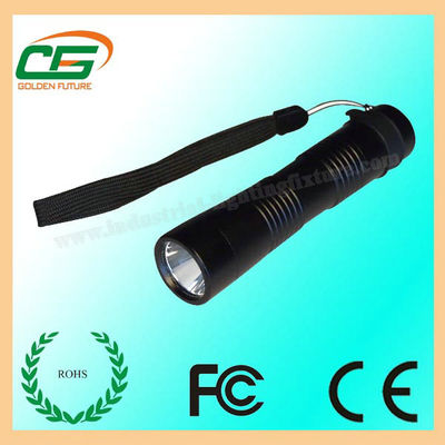 Lanterna elétrica recarregável do diodo emissor de luz do CREE de 3 watts, alumínio conduzido tático da lanterna elétrica DC4.5V