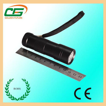 Lanterna elétrica de alumínio com o diodo emissor de luz 12pcs branco, lanterna elétrica da tocha do diodo emissor de luz do diodo emissor de luz do AAA