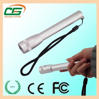 Portable de prata da lanterna elétrica da tocha do diodo emissor de luz com o MCD do AA 7000 a pilhas - 9000