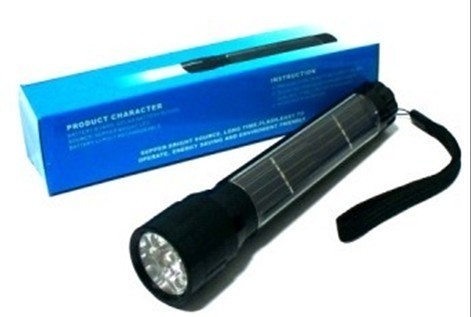 alta qualidade 0.225W Solar powered luzes recarregável levaram alumínio lanternas PP-EFC6074