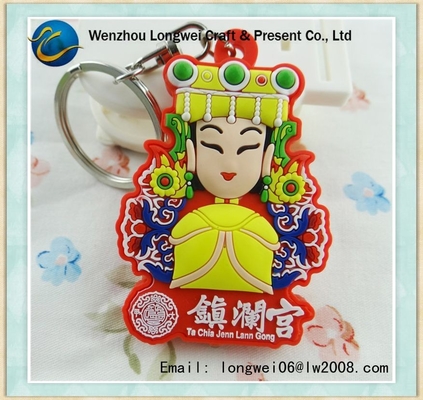 PVC especial Keychain de borracha do diodo emissor de luz do estilo delicado com lanterna elétrica do diodo emissor de luz