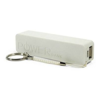Estação de carregamento branca do telemóvel 2600mAh, carregador de bateria portátil de Keychain do banco do poder