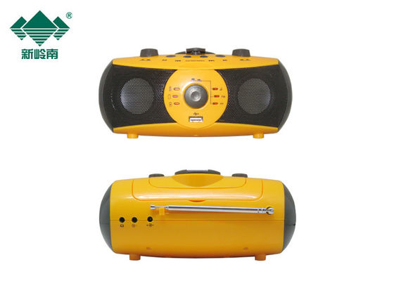 O dínamo audio Multifunction do jogador Mp3 conduziu o rádio e o reprodutor de DVD da lanterna elétrica da tocha