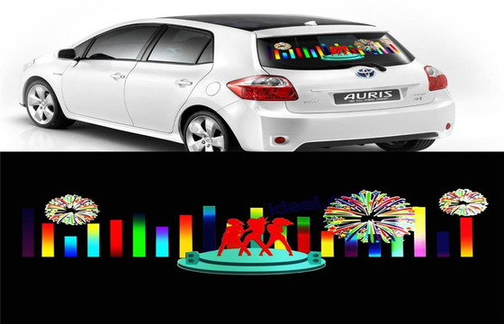 Lâmpada do ritmo da música do carro, anunciando a etiqueta do carro do EL do cartaz com consumo da baixa potência