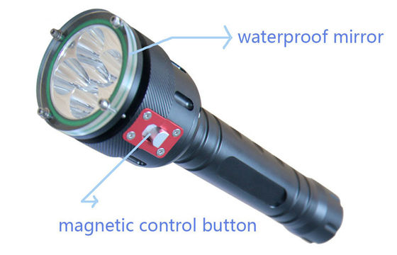 4000LM enegrecem a tocha impermeável do mergulho do diodo emissor de luz de MarsFire, tocha de mergulho do underwater 100m