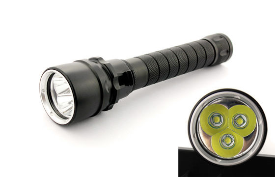 A tocha profissional preta do mergulho do diodo emissor de luz 6500k, CREE XM L2 conduziu a lanterna elétrica do mergulho